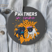 partners in crime honden knop ronde button 6,0 cm (In situ)