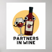 Partners in de Drink Wine Funny Poster (Voorkant)