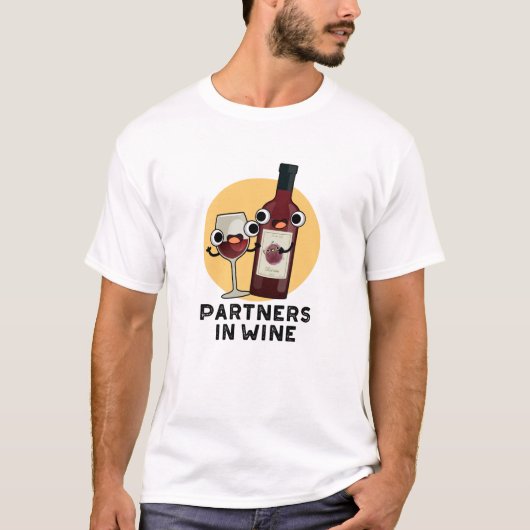 Partners in de Drink Wine Funny T-shirt (Voorkant)