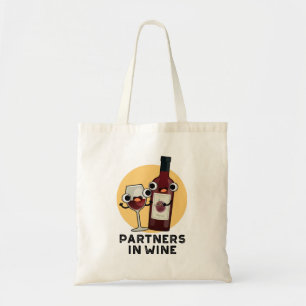 Partners in de Drink Wine Funny Tote Bag