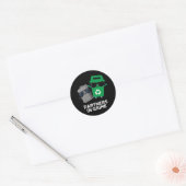 Partners in Grime Funny Trash Pun Dark BG Ronde Sticker (Envelop)