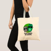 Partners in Grime Funny Trash Pun Tote Bag (Voorkant (product))
