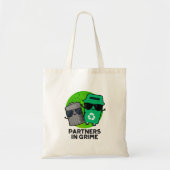 Partners in Grime Funny Trash Pun Tote Bag (Voorkant)