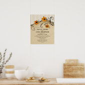 "Partners in Life Modern Boho Wedding Certificate Poster (Keuken)