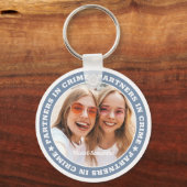 Partners in misdaad BFF Simple Modern Custom Photo Sleutelhanger (Voorkant)