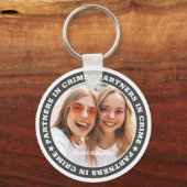 Partners in misdaad BFF Simple Modern Custom Photo Sleutelhanger (Voorkant)