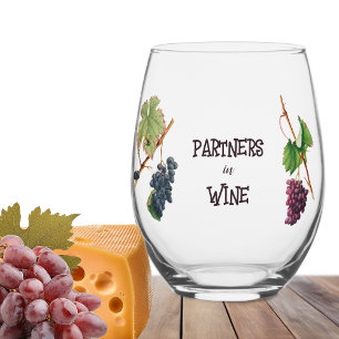 Partners in Wine Funny Stemless Wine Wijnglas Zonder Voet