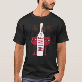 Partners In Wine Pun Drinking Vino Wine Crime T-shirt