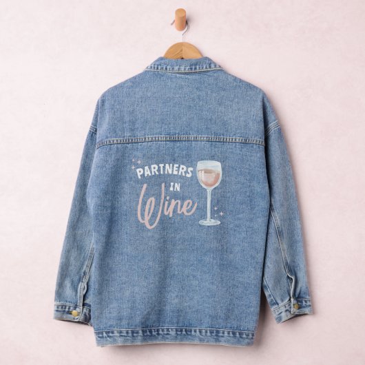 Partners in Wine Roos Wijn Champagne Bubble Lover Denim Jacket (Hangar)