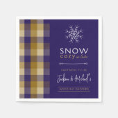 Partners om opa chic winter bruiloftsshower te zij servet (Voorkant)