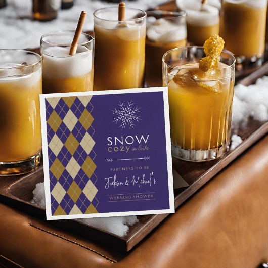 Partners om opa chic wintertrouwfeest te zijn servet