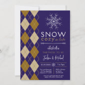 Partners om opa chique winter bruiloft douche te z kaart (Voorkant)