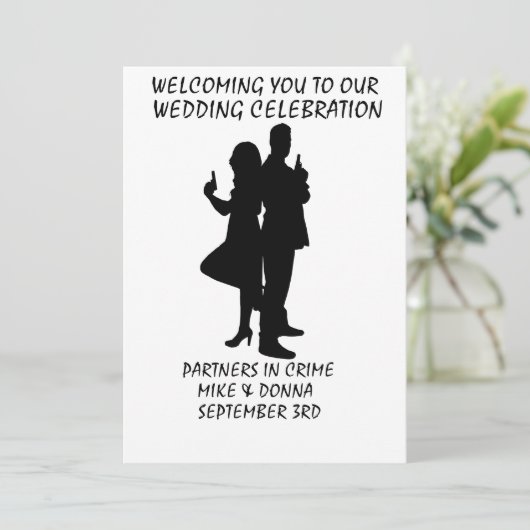 PARTNERS VAN WEDERINVITATIE-PISTOLEN IN CRIMINALIT KAART (Staand voorkant)