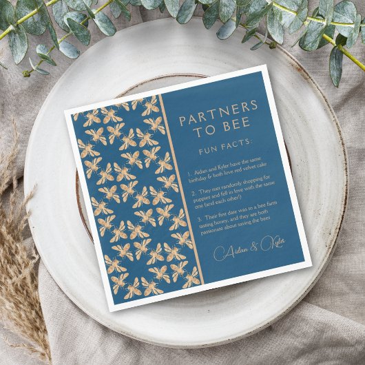Partners voor de indigoe honingraat Fun Facts Show Servet