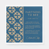 Partners voor de indigoe honingraat Fun Facts Show Servet (Voorkant)