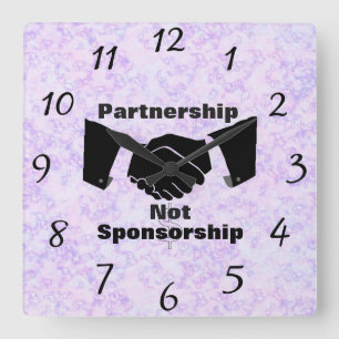 Partnerschap niet-sponsoring wandklok