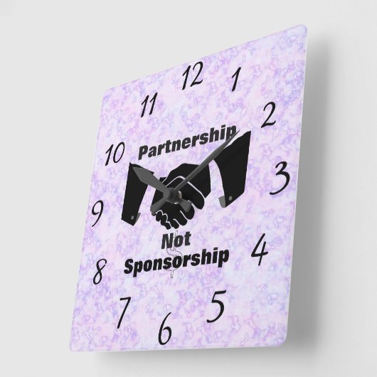 Partnerschap niet-sponsoring wandklok (Hoek)