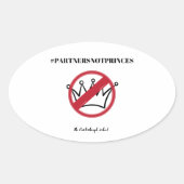 #PartnersNotPrinces Carterhaugh School Ovale Sticker (Voorkant)