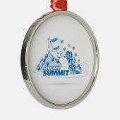 Partnertop kerstversiering metalen ornament (Rechts)
