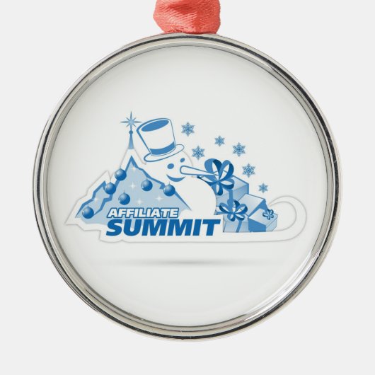 Partnertop kerstversiering metalen ornament (Voorkant)