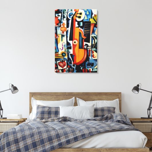 Parto de Viola Bom Menage, Cubism, Canvas Afdruk (Insitu (Slaapkamer))