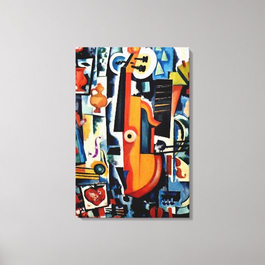 Parto de Viola Bom Menage, Cubism, Canvas Afdruk (Voorkant)