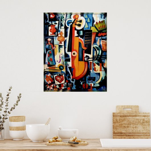Parto de Viola Bom Menage, Cubism, Poster (Keuken)
