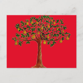 Partridge 2 in een Briefkaart met perenbomen