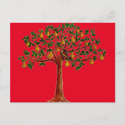 Partridge 2 in een Briefkaart met perenbomen (Voorkant)