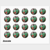 Partridge Berry Wildflower Ronde Sticker (Vel)