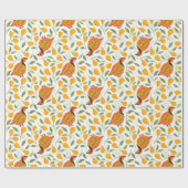 Partridge- en perenbomen, naadloos kerstpatter cadeaupapier (Vlak)