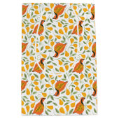 Partridge- en perenbomen, naadloos kerstpatter medium cadeauzakje (Voorkant)