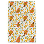 Partridge- en perenbomen, naadloos kerstpatter medium cadeauzakje (Achterkant)