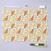 Partridge- en perenbomen, naadloos kerstpatter tissuepapier (Craft)