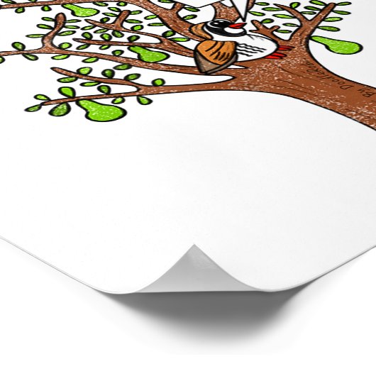 Partridge In A Pear Tree, Christmas Carol Singing  Poster (Hoek)