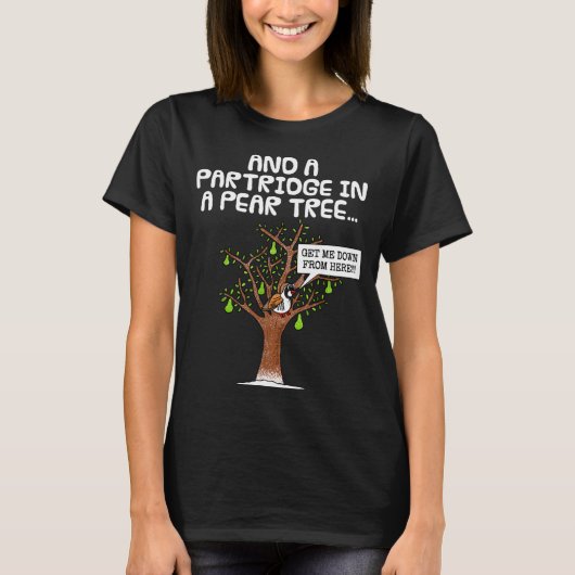 Partridge In A Pear Tree, Christmas Carol Singing  T-shirt (Voorkant)