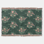 Partridge in a pear tree Christmas Carole on green Deken (Voorkant)