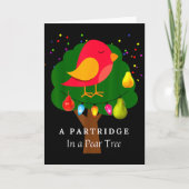 Partridge In A Pear Tree Twelve Days Of Christmas Kaart (Voorkant)