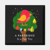 Partridge In A Pear Tree Twelve Days Of Christmas  Magneet (Voorkant)
