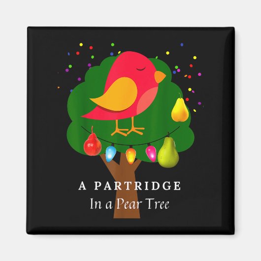 Partridge In A Pear Tree Twelve Days Of Christmas Magneet (Voorkant)