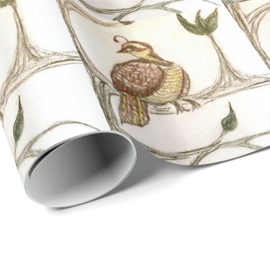 Partridge in een groene peer boom cadeaupapier (Rol Hoek)