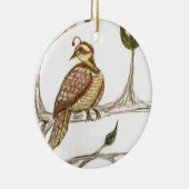 Partridge in een groene peer boom keramisch ornament (Rechts)