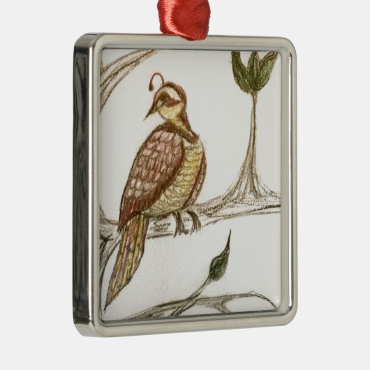 Partridge in een groene peer boom metalen ornament (Rechts)