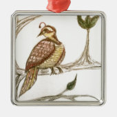 Partridge in een groene peer boom metalen ornament (Voorkant)