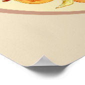 Partridge in een kerstsongcitaat met perenbomen poster (Hoek)