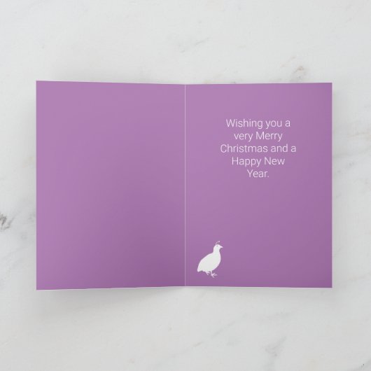 Partridge in een paardenkerstboom feestdagen kaart (Binnen)