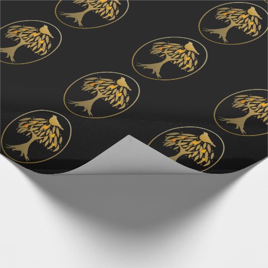 Partridge in een peerboom-goud cadeaupapier (Hoek)