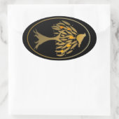 Partridge in een peergoud ovale sticker (Tas)