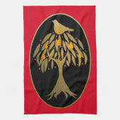 Partridge in een peergoud theedoek (Verticaal)