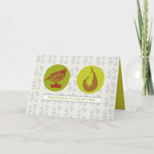 Partridge in een turfboom feestdagen kaart